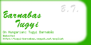 barnabas tugyi business card